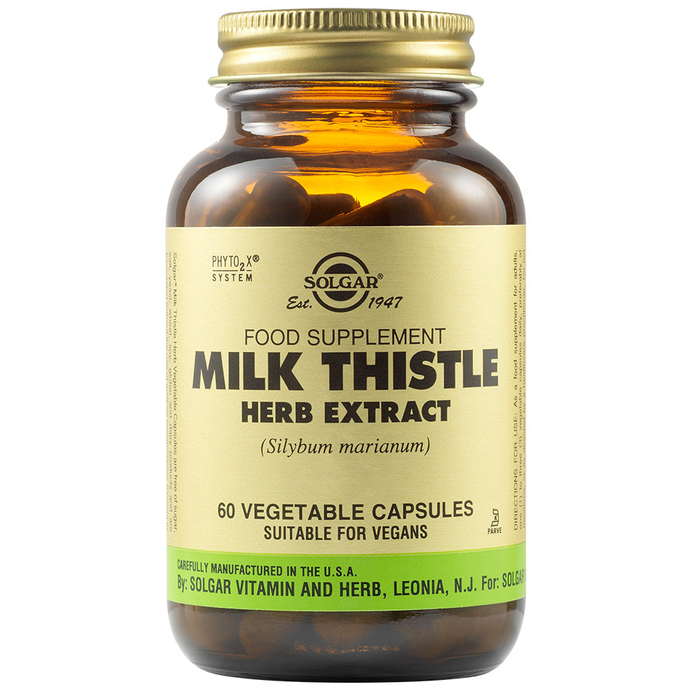 Solgar Extract Din Planta De Silimarina Milk Thistle, 60 Capsule